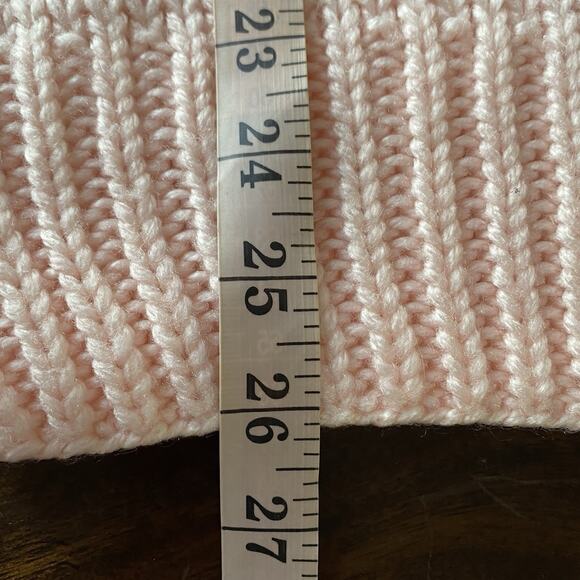 Vintage Croquet Club Sweater Womens Light Pink Pullover Mock Neck Pocket 80s - Picture 6 of 7